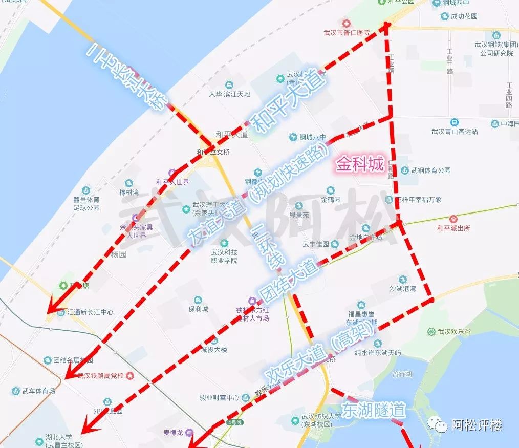 值得一提的是,仁和路北面将连接堤角过江通道,随着长江新城的落定
