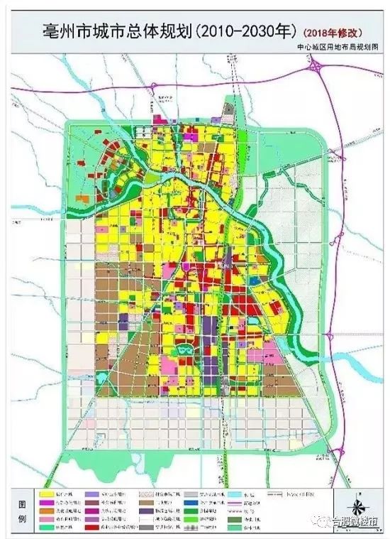 亳州市域综合交通规划修改前后对比图(左图为修改前,右图为修改后)