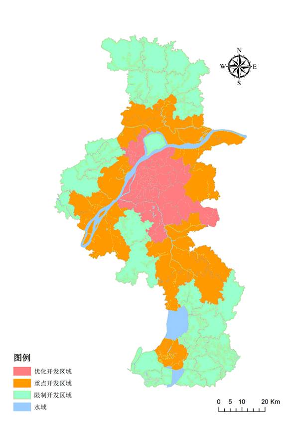 优化开发区域 区域范围: 主要包括玄武区,秦淮区,建邺区,鼓楼区的