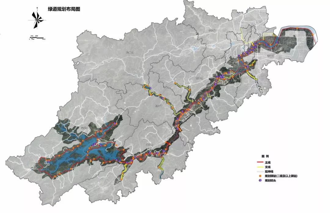 钱塘绿道是钱塘江流域绿道系统的总称,从 曹娥江入海口至千岛湖, 全