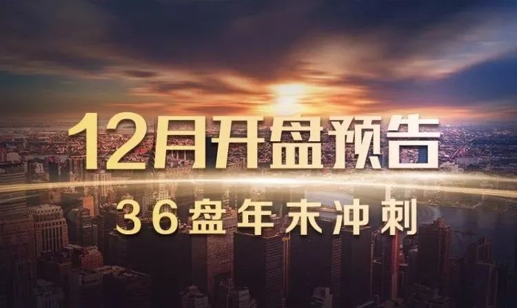12月开盘预告,36盘年末冲刺,刚需集中入市,你准备好了吗?