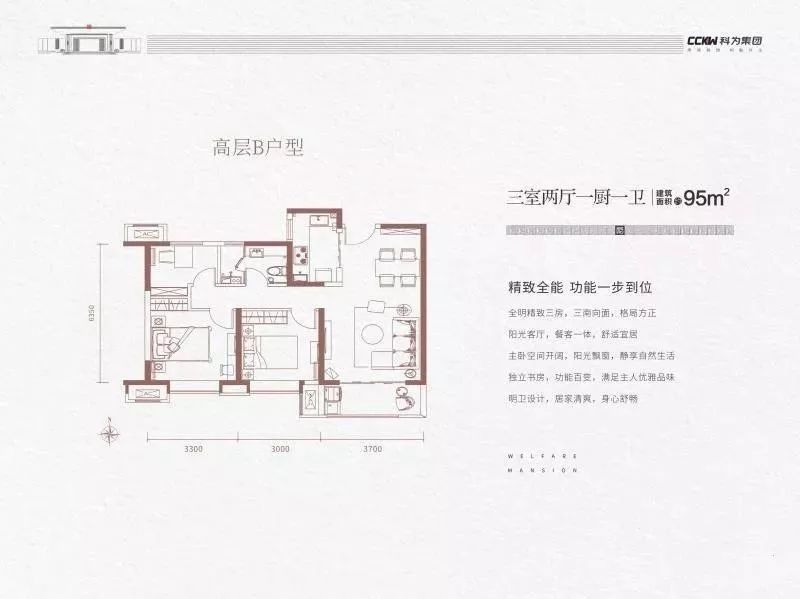 科为·瑞府95㎡户型图