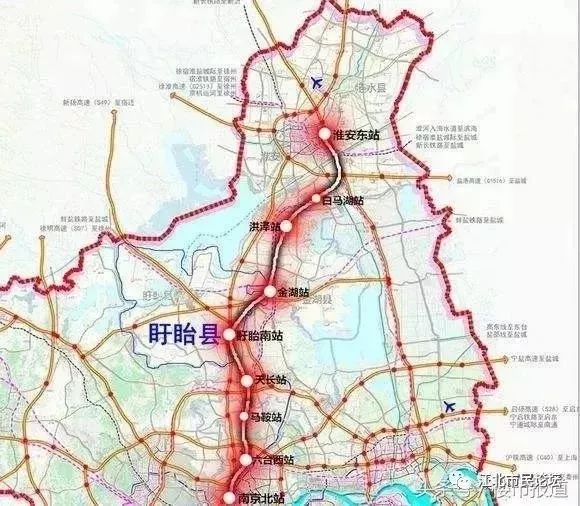 网传宁淮城际铁路线路图