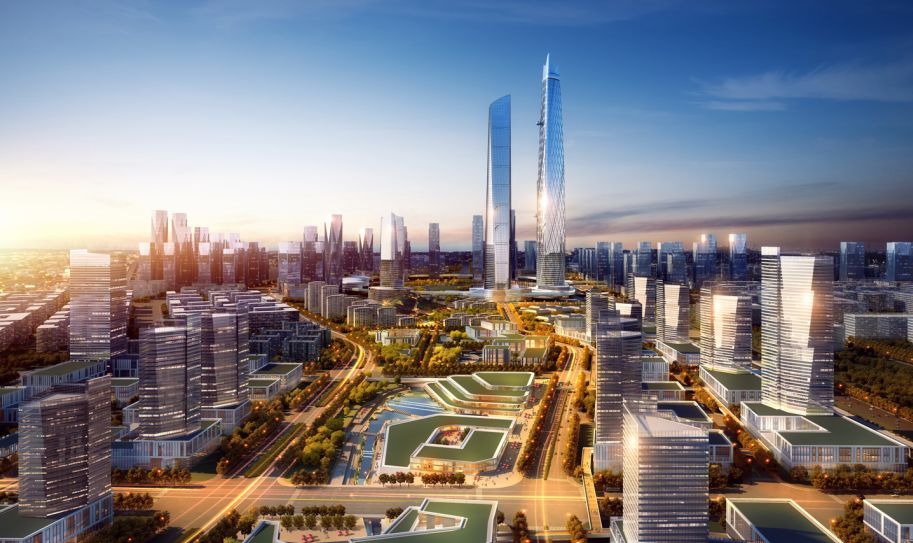 丨西安丝路国际金融中心核心区规划效果图 作为于中央创新区(cid)的