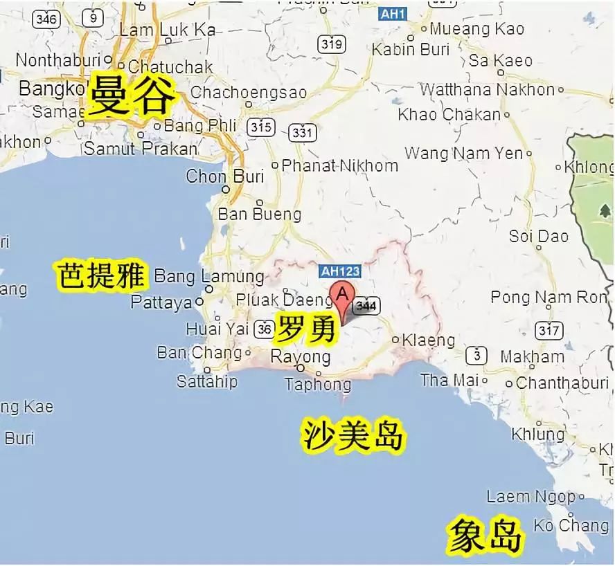 曼谷东南100多公里的罗勇府是泰国重要的工业基地,处于"东部经济走廊"