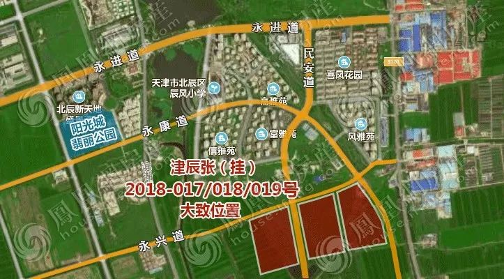 位置上三宗地块均位于大张庄镇永兴道南侧,大张庄示范镇作为天津中心