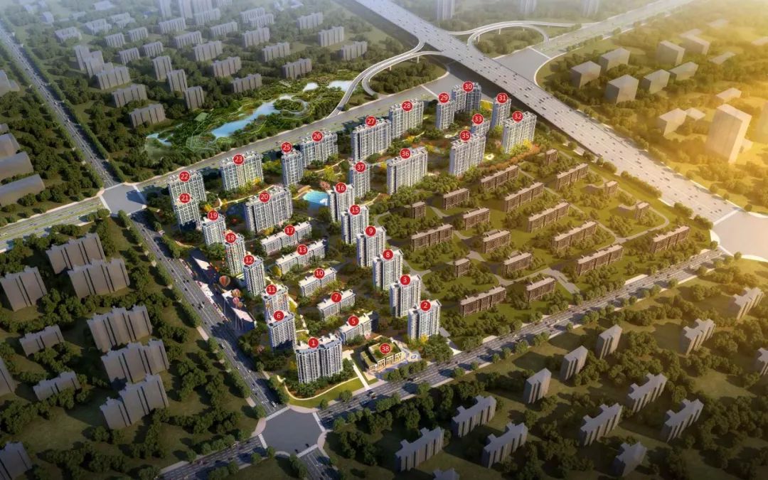 绿地世界城一期鸟瞰图 在项目总体规划和产品特质上,绿地